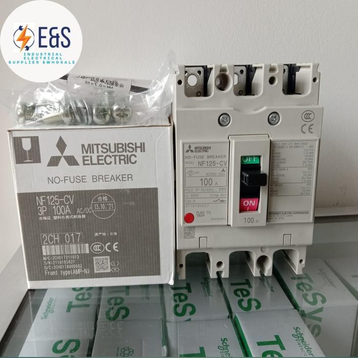 MCCB Breaker Mitsubishi NF125-CV 3P 80A 100A 125A / NF125CV Mitsubishi