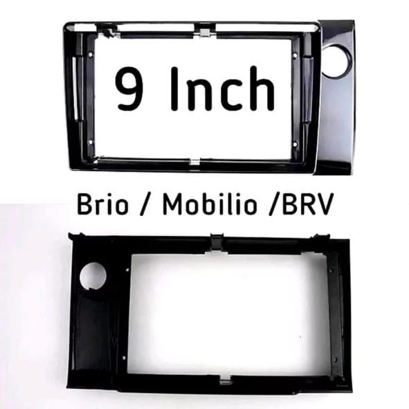 FRAME / PANEL HEAD UNIT ANDROID BRIO . MOBILIO . BRV UNTUK HEAD UNIT ANDROID 9 INCI