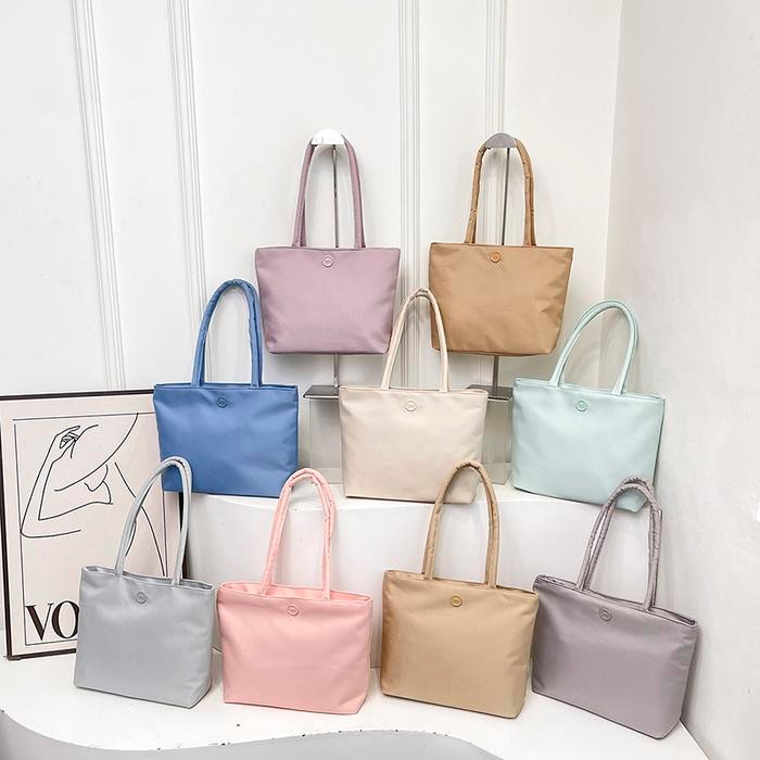 Top Handbag Maccaron Series - Tas Tenteng Besar Korean - Tas Tenteng Korean - Pouch Wanita