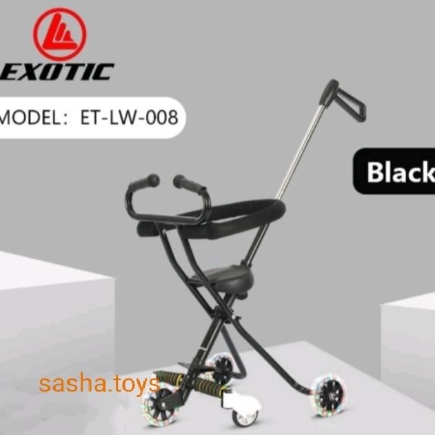 stroller exotic roda 5 anak dorongan bayi scooter anak led