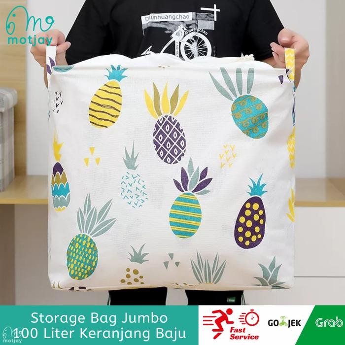 Storage Bag 100 Liter Jumbo Keranjang Baju Storage Box Jumbo