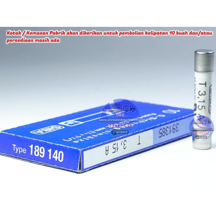 Fuse Keramik 6x32mm 3.15A 500V ( SIBA 189140 ) SIBA T3.15A 6,3x32mm