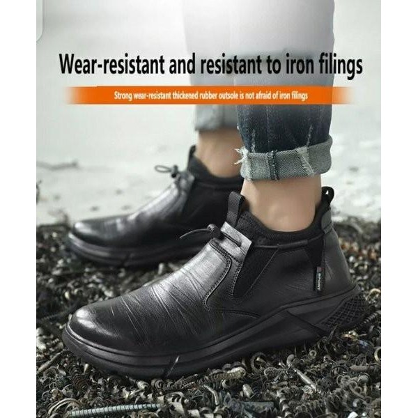 Berkualitas Sepatu Safety Hitam Slop Sport Import Terlariss 