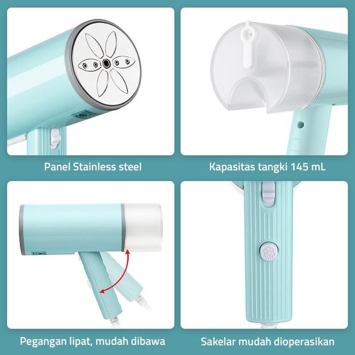 GM Bear GM Bear Setrika Uap Lipat 2113 - Setrika Baju Uap Lipat Portable Handheld Garment Streamer