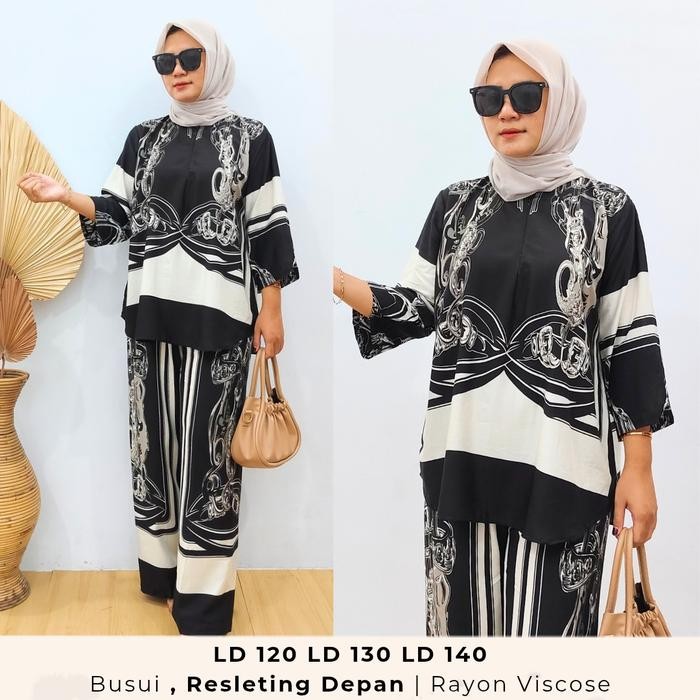 Set Mory Setelan JUMBO SIZE Celana Kulot LD 120 LD 130 LD 140 Busui Friendly Oriani set lala set