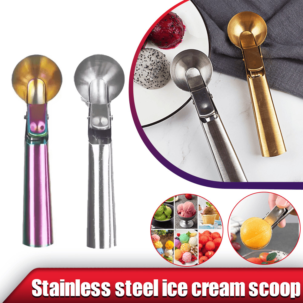 1 Stainless Steel Ice Cream Scoop Ice Cream Scoop Fruit Scoop Homemade Ice Cream Scoop Western DIY I