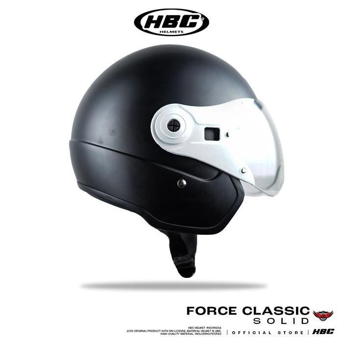 Helm HBC FORCE CLASSICO SOLID Helm Retro Half Face SNI