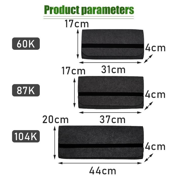 Tas Keyboard Mechanical Soft Felt Case Bluetooth Keyboard Pouch Casing Cover Pelindung Keyboard