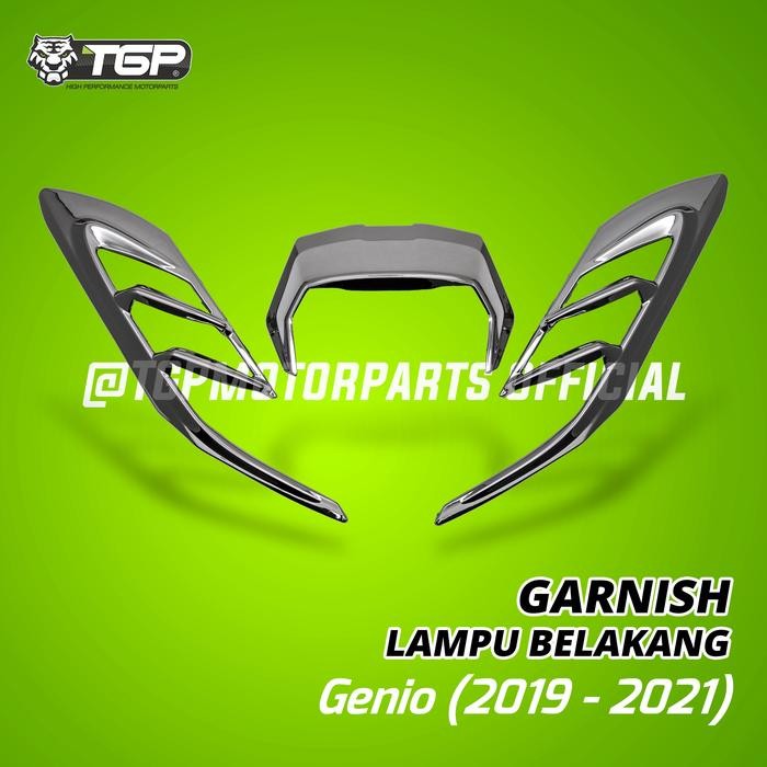 Garnish Lampu Belakang Honda Genio 2019 2020 2021 Tgp Black Chrome Aksesoris Motor Variasi