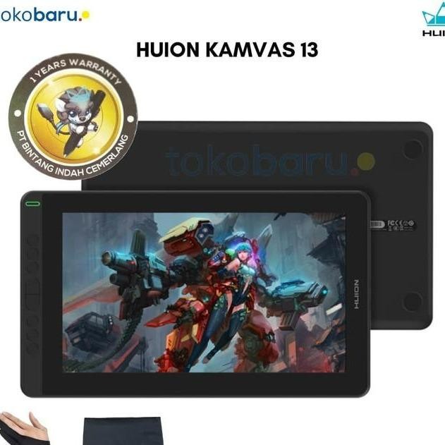 Huion Kamvas 13 - Tablet Display Bonus ProGlove dan Softcase (GS1331)