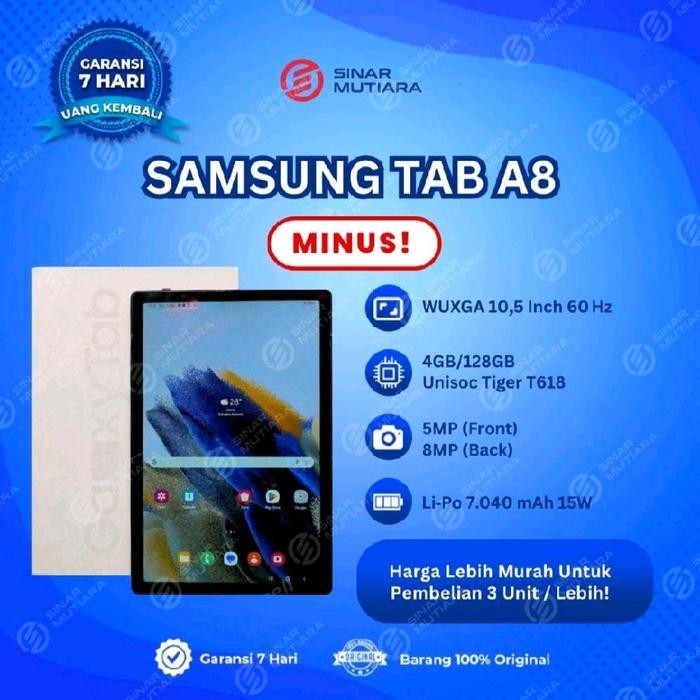 TAB SECOND SAMSUNG TAB A8 4/128 GB - MINUS (BACA DESKRIPSI)