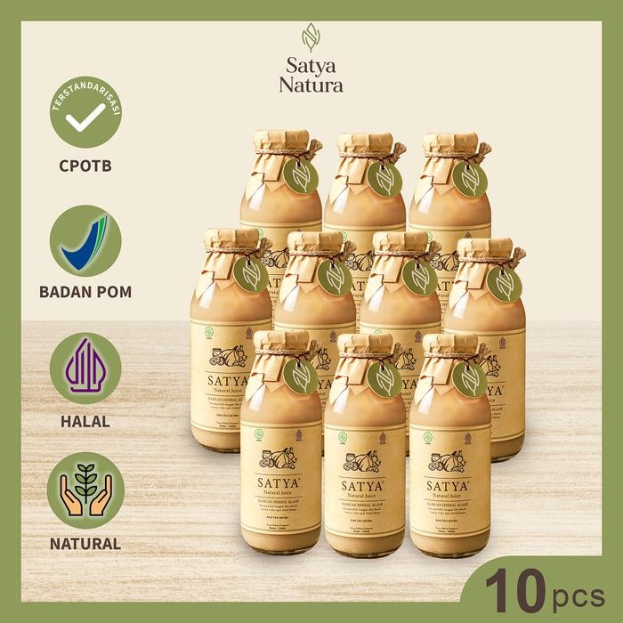 Satya Natural Juice (Paket 10 Botol) Jus Bawang Putih Tunggal Tr