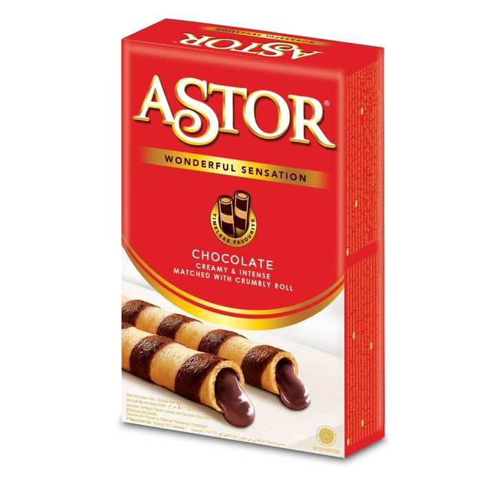 JAJANAJA- 1 Karton Wafer Astor Coklat 40 Gram