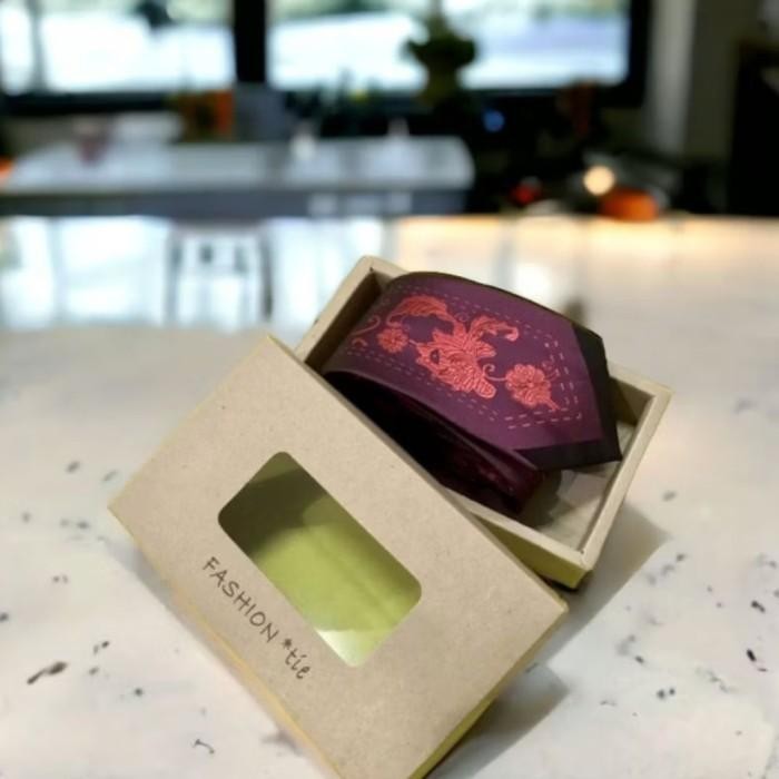 108p- Dasi Pria Dasi Panjang Dasi Satin Polos Cream 3 Inchi 8 Cm