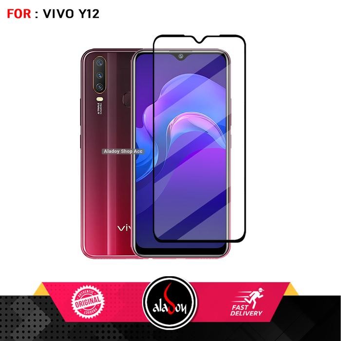 TEMPERED GLASS FOR VIVO Y12 PREMIUM TEMPERED GLASS FULL COVER