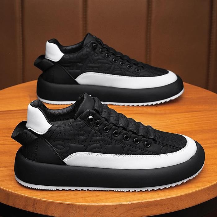 muna Sepatu Pria Sneakers Import 121544 Sepatu Sport Casual Trendy Termurah Black Shoes