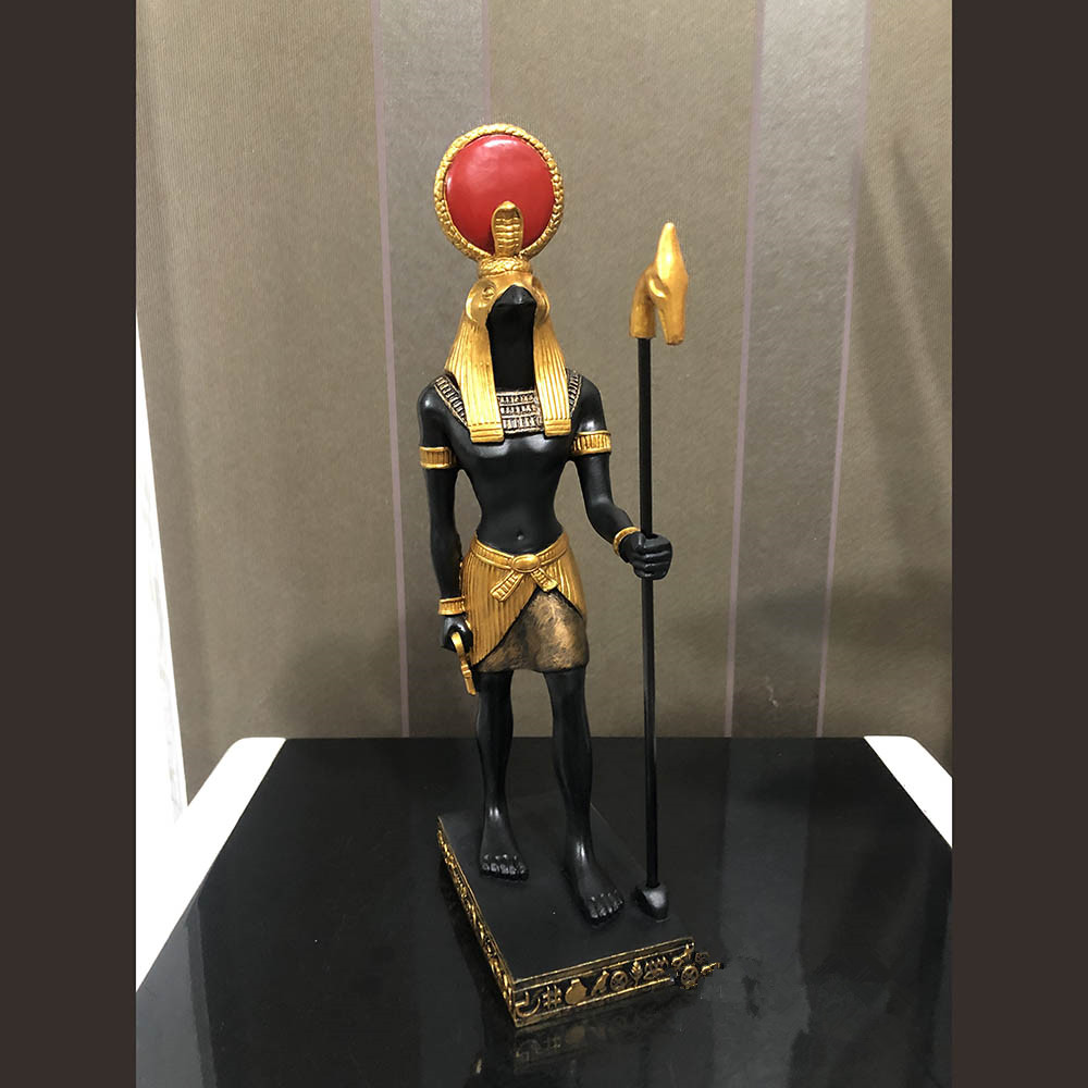 Egyptian Anubis Eye Sun God Totem Statue,Collectible Figurine Statue Figure Sculpture Egypt Home Des