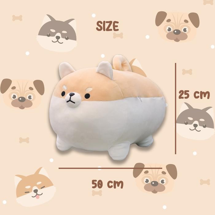 Balmutlucu Boneka Puppy Series & Tiger 50Cm Plush Toy Anjing Doggy Lucu Karakter Corgi Husky Pug