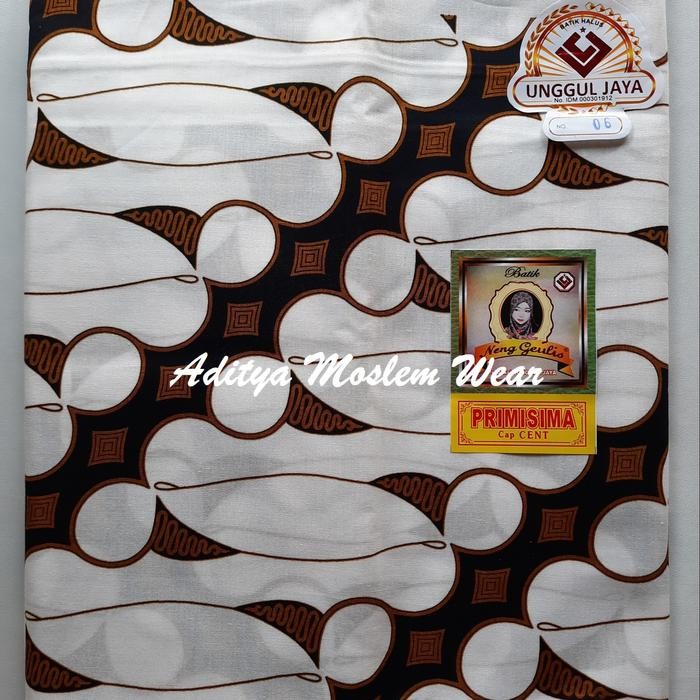 ypa5- Kain Jarik Batik Sogan Putih Pekalongan Neng Geulis