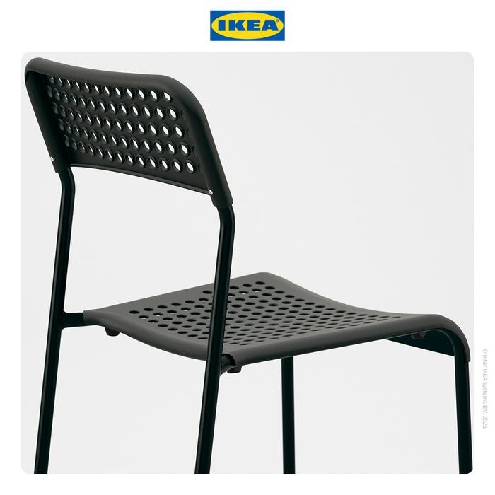 READY IKEA ADDE Kursi Minimalis dengan Sandaran Punggung - Hitam G00D QU4LITY