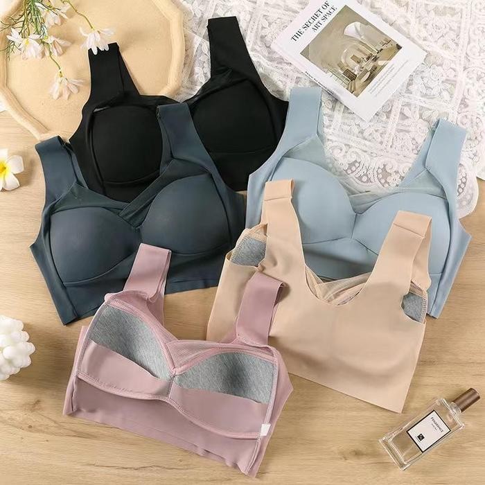 PROMO BRA SEAMLESS PUSH UP TANPA KAWAT / BH ZERO FEEL LATEX / ANTI NYEPLAK Wanita Busa 205 Tipis