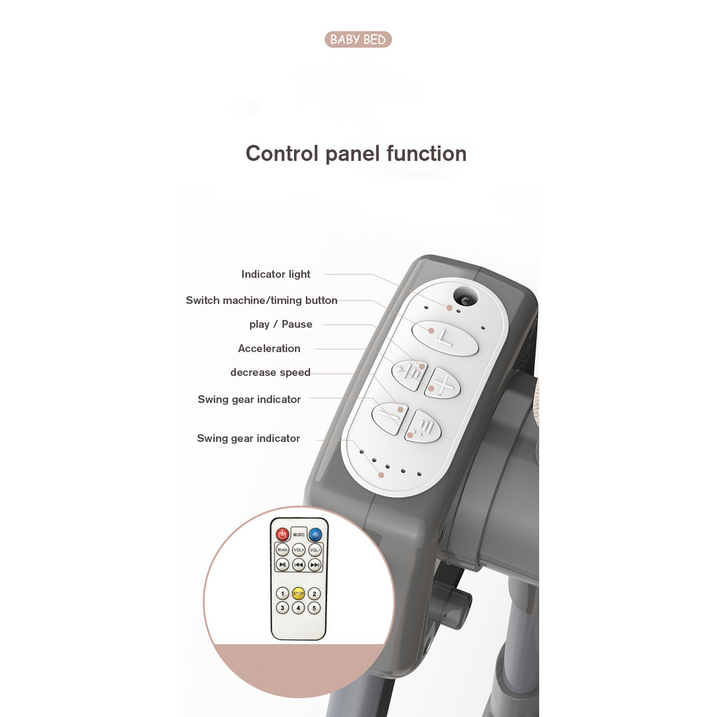Baby Sleeping Bed Automatic Rocking Cribs Newborn Bassinet Cradle Portable Travel Infant Bed Baby Be