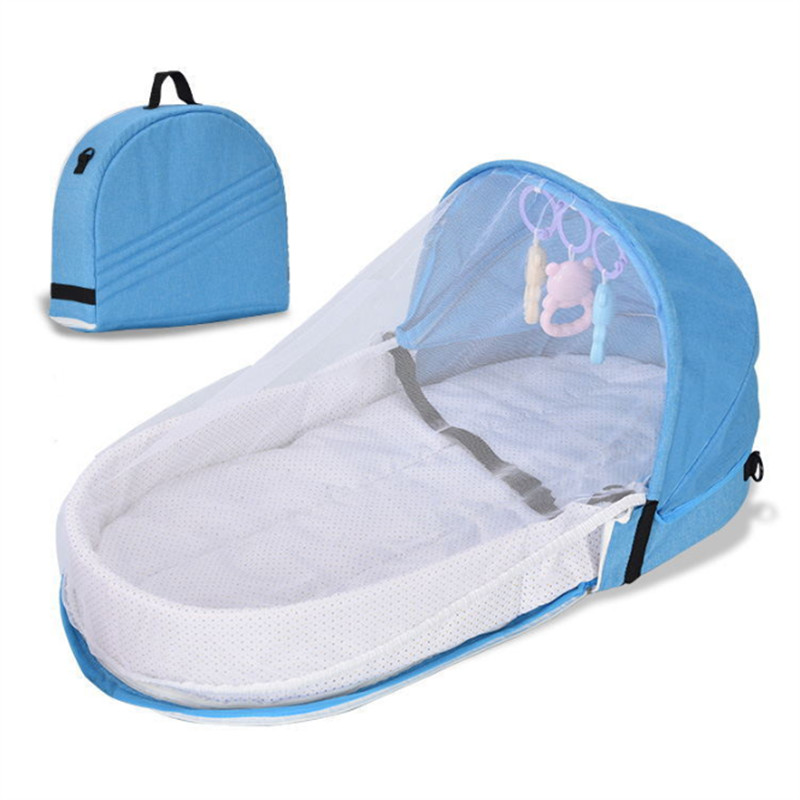 Portable Travel Baby Nest Multi-function Baby Bed Crib with Mosquito Net Foldable Babynest Bassinet 