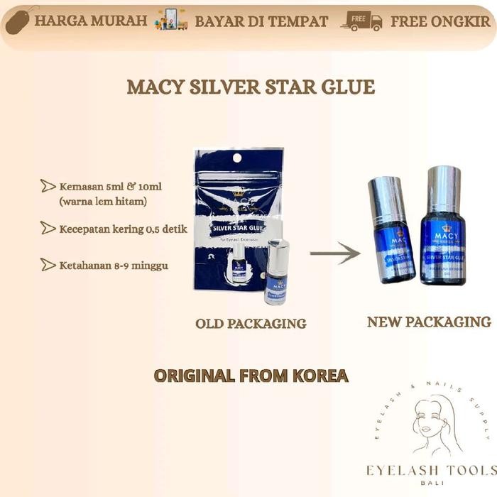 MACY SILVER STAR GLUE 5ml LEM EYELASH EXTENSION