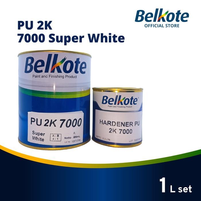 o2iq- Cat Mobil Belkote Pu 2K 7000 (Putih, 1L Set) Duco Motor