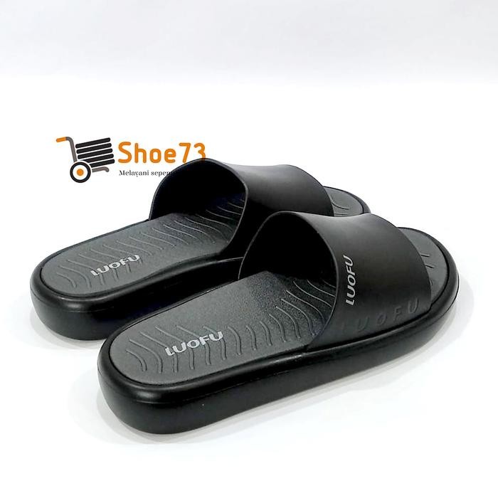 dapi LUOFU E 7208 E01DWT SIZE 40-44 ORIGINAL l Sandal Selop Jelly Pria l Sendal Kokop Cowok Tebal