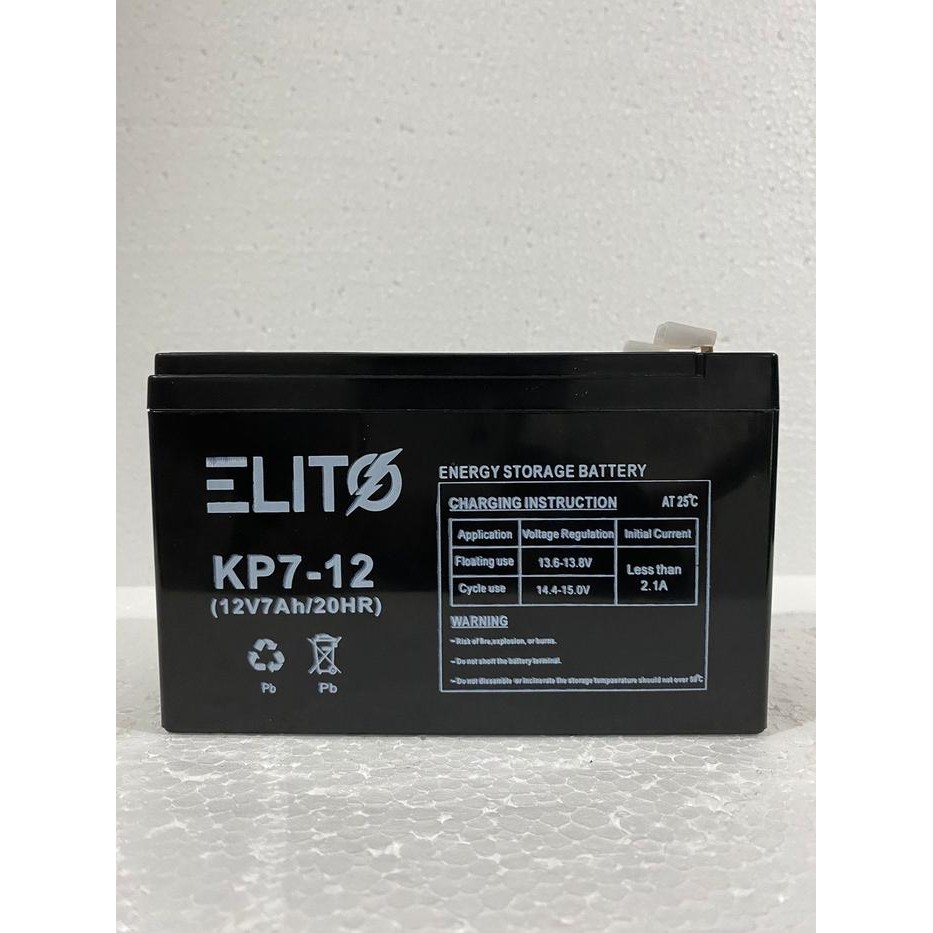 Aki Kering Aki Motor motoran anak 12V 7Ah Vrla aki kering Elito