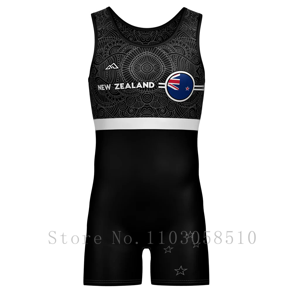 Men Rowing Suit Wrestling Triathlon Weightlifting Swimming Tights Skinsuit Bodybuilding One Piece