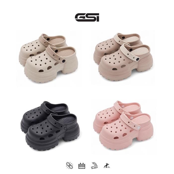 Gsi ShoesSandal Wanita Sendal Baim Fuji Clog Sandal Karet Eva Rubber Tinggi Empuk Elastis Dan