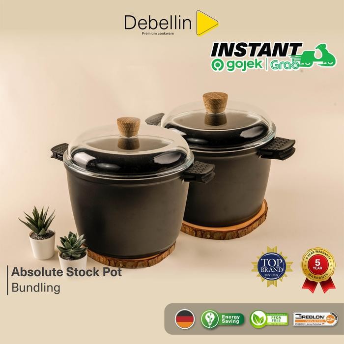 Debellin Absolute Stock Pot - Panci Granite Anti Lengket