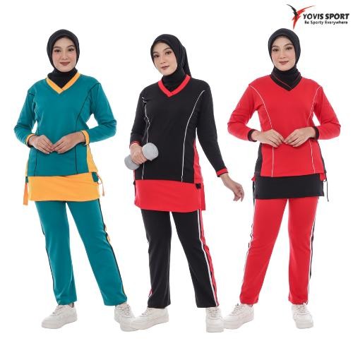 Setelan Baju Muslim Plat Cargo By Yovis Sport Pasti Promo