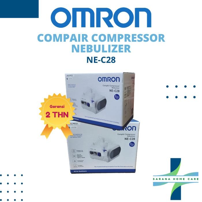 Ready OMRON Compair Compressor Nebulizer NE-C28/pengobatan pernafasan/penguapan/obat uap/terapi uap
