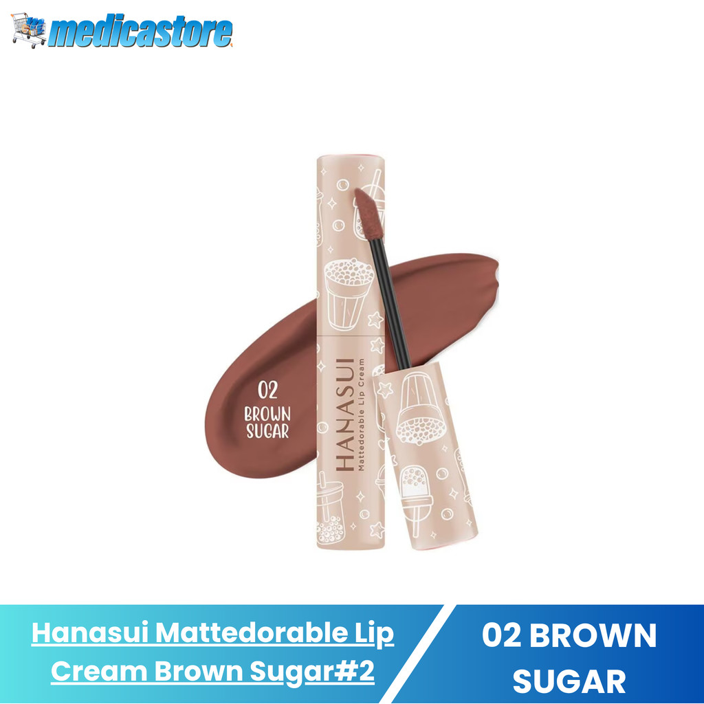 HANASUI Matted Lip Cream No. 02 Brown Sugar 4gr - Lipstik Cair Tahan Lama