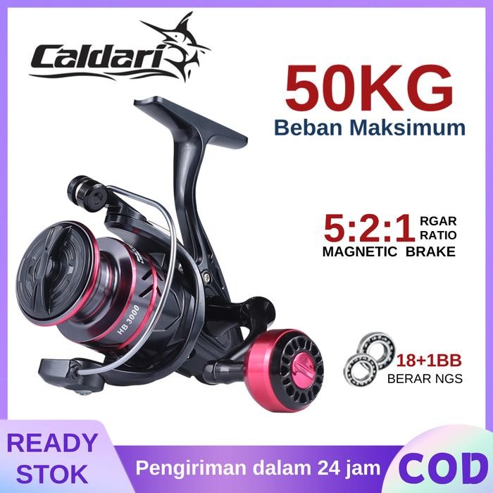 Caldari alat pancing reel mesin pancing reel pancing laut HB1000-7000 50KG pancing mesin joran