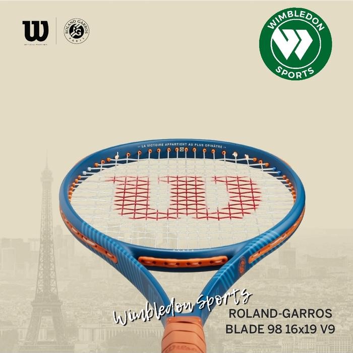 Raket Wilson Blade 98 16x19 v9 Roland Garros 2024 / Wilson Blade 98 RG