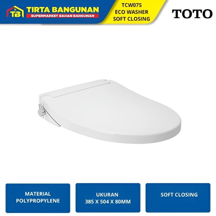 TOTO TCW07S SEAT COVER ECO WASHER / TUTUP KLOSET / CLOSET DUDUK SOFT CLOSING Putih