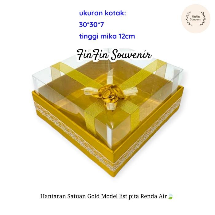 Box hantaran seserahan / kotak hantaran mika satuan motif Renda