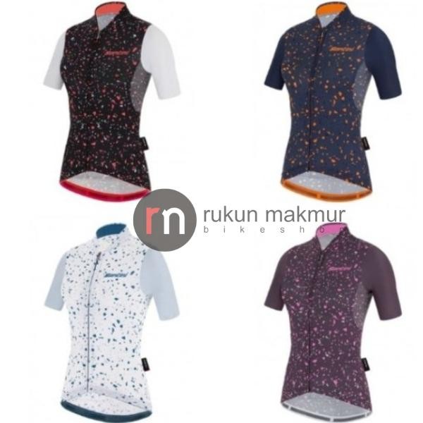 ORIGINAL Santini Pietra Women Road Cycling Jersey Slim Fit Woman Cut With Cooling Polc Fabric - Baju