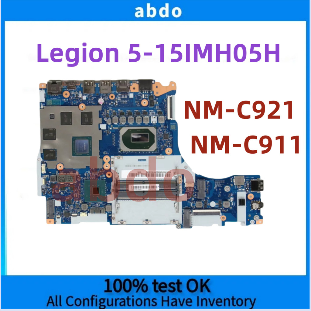 Casing Laptop NM-C921/NM-C911 Motherboard  For Lenovo Legion 5-15IMH05H Laptop Mainboard. CPU i5 i7 