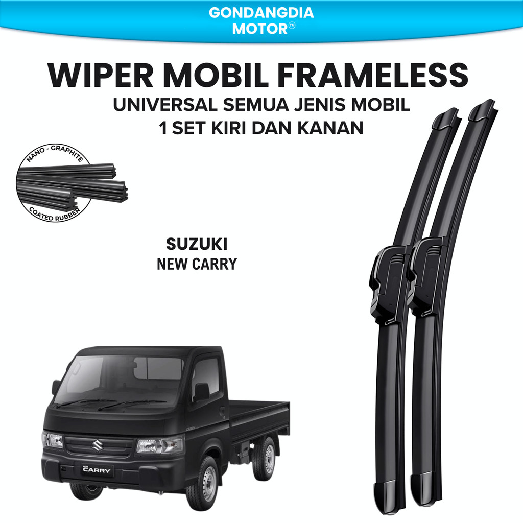 Wiper Suzuki New Carry Frameless Kaca Depan Mobil