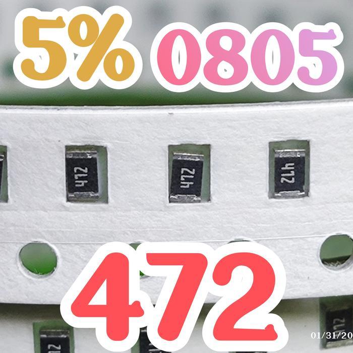 NEW 10PCS CHIP RESISTOR SMD 472 SIZE 0805 4,7K OHM 4.7KOHM JAPAN