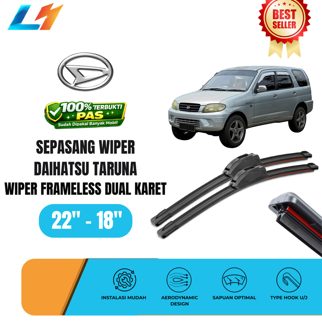 Wiper Daihatsu Taruna Dual Kaca Depan Mobil