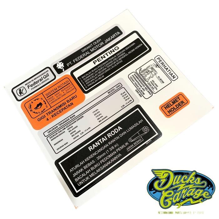SALE  Sticker Stiker Detail Pelengkap Astrea Star Prima Grand Legenda ORIGINAL