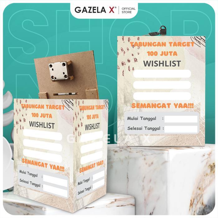 Gazela X-Celengan Target Viral Besar + Kunci Celengan Buat Nabung Target 50 Juta 100 Juta 200 Juta