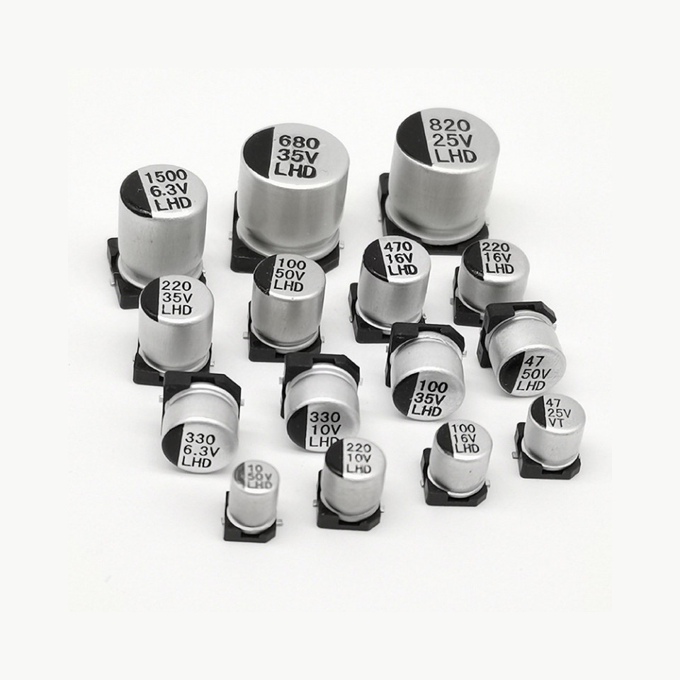 20PCS/lot SMD Aluminum Electrolytic Capacitor 10V 16V 25V 35V 50V 1UF 2.2UF 4.7UF 10UF 22UF 47UF