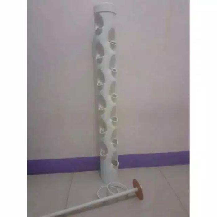 TERJAMIN pipa hidroponik vertikal tower set 1m